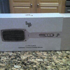 L'ANGE HAIR Le Vite Curve Ceramic Straightening Brush, New in Original Box